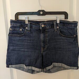 Levis Strauss & Co Blue Jean 5 Pocket Mid Length Shorts